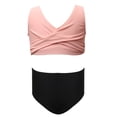 thumbnail image 1 of Bikini Set for Girls Two Piece Swimsuit Bathing Suit for Child Kids Pool Beach Summer Fashion Swimwear Youth Pink 11-12 Years, 1 of 5