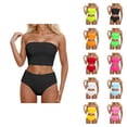 thumbnail image 1 of Bikini Set for Women Cutout Top Two Piece Swimsuit High Waist Bottom Tummy Control Swimwear Beach Vacation Pool Party, 1 of 6