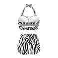 thumbnail image 1 of Bikini Set for Women One Shoulder Top Triangle Bottom Two Piece Swimsuit High Waisted Swimwear Tummy Control Beach Vacation, 1 of 3