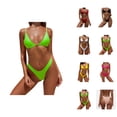 thumbnail image 1 of Bikini Set for Women Two Piece Swimsuit U Wire Cutout High Waisted Textured Swimwear Tummy Control Bathing Suit Beach Vacation, 1 of 7