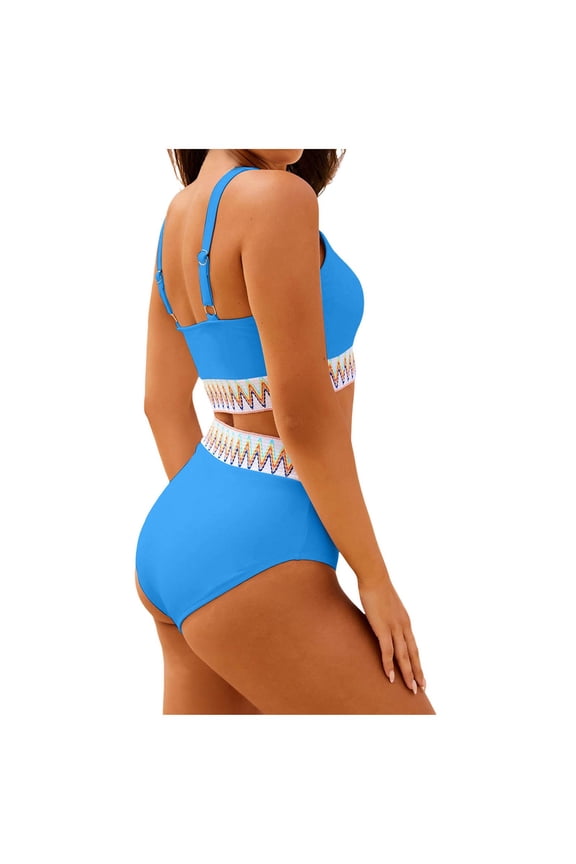 Bikini Sets For Women Summer High Waisted Athletic Slim Beach Sport Two-Piece Set Swim Suits