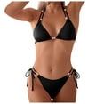 thumbnail image 1 of Bikini Sets For Women Triangle String Halterneck Push Up Two Piece Cute Bathing Suit Swimsuits, 1 of 7