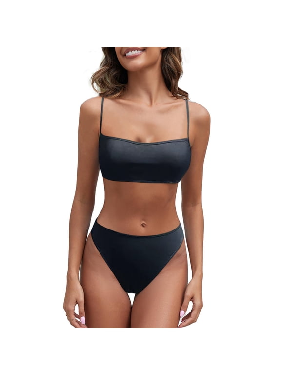 Bikini Sets for Women Bikini String Beach Sets Tie Bikini Push up Bikini Boho Swimwear Set Bathing Suit Set Teens Swimsuits 2 Piece High Waisted Bikini Sets Flattering Bikini