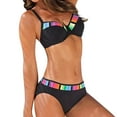 thumbnail image 1 of Bikini Sets for Women Flattering Bikini Retro Vintage Two Piece Bikini Full Coverage Swimsuit Push up Bikini Bikini String Teens Swimsuits 2 Piece V Neck 2 Piece Bikini, 1 of 5