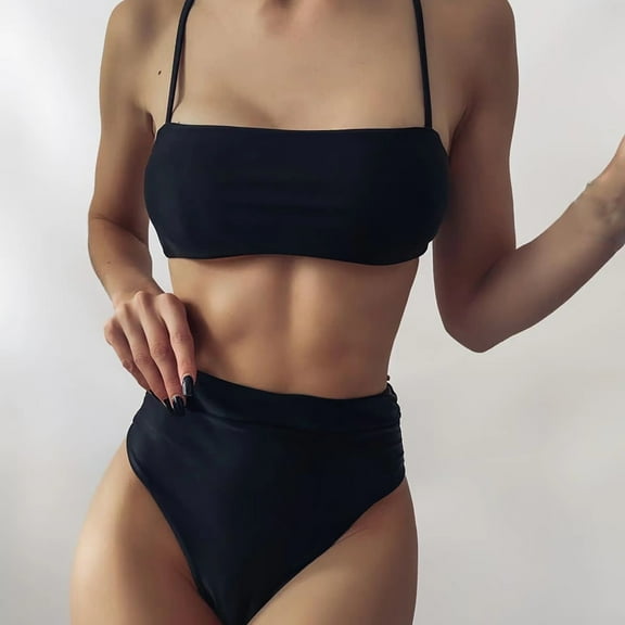 Bikini Sets for Women Sexy,Summer Swimsuit Women Bikini,Swimsuits for Women 2 Piece High Waisted,Women's Fashion Bikini Set Swimsuit Two Piece Filled Soild Swimwear Beachwear