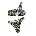 thumbnail image 1 of Bikini Sets for Women Two Piece Swimsuit Push Up Triangle Top Women Sexy Leopard Printed Bikini Push-Up Padded Swimwear Swimsuit Beachwear Set Brown S, 1 of 6