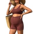 thumbnail image 1 of Bikini Sets for Maternity Over The Belly High Waist Bathing Suit Tummy Control Swimsuit Spaghetti Straps Pregnancy Swimwear Red M, 1 of 6
