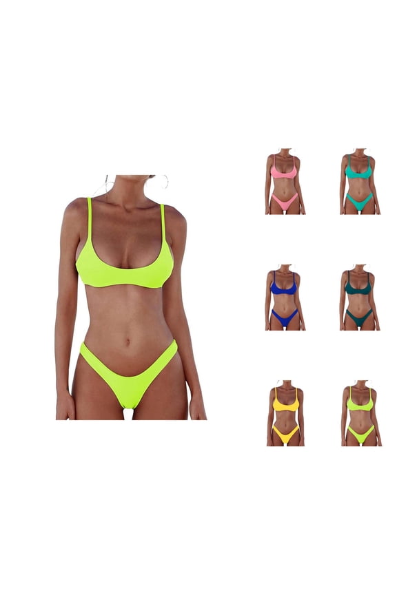 Bikini Sets for Women 2 Piece Brazilian Swimsuit Bathing Suit Push Up Top Micro Bikinis Swim Suit