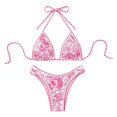 Bikini Sets for Women Bohemian Print Tankini Set Halter Neck Bikini Top ...