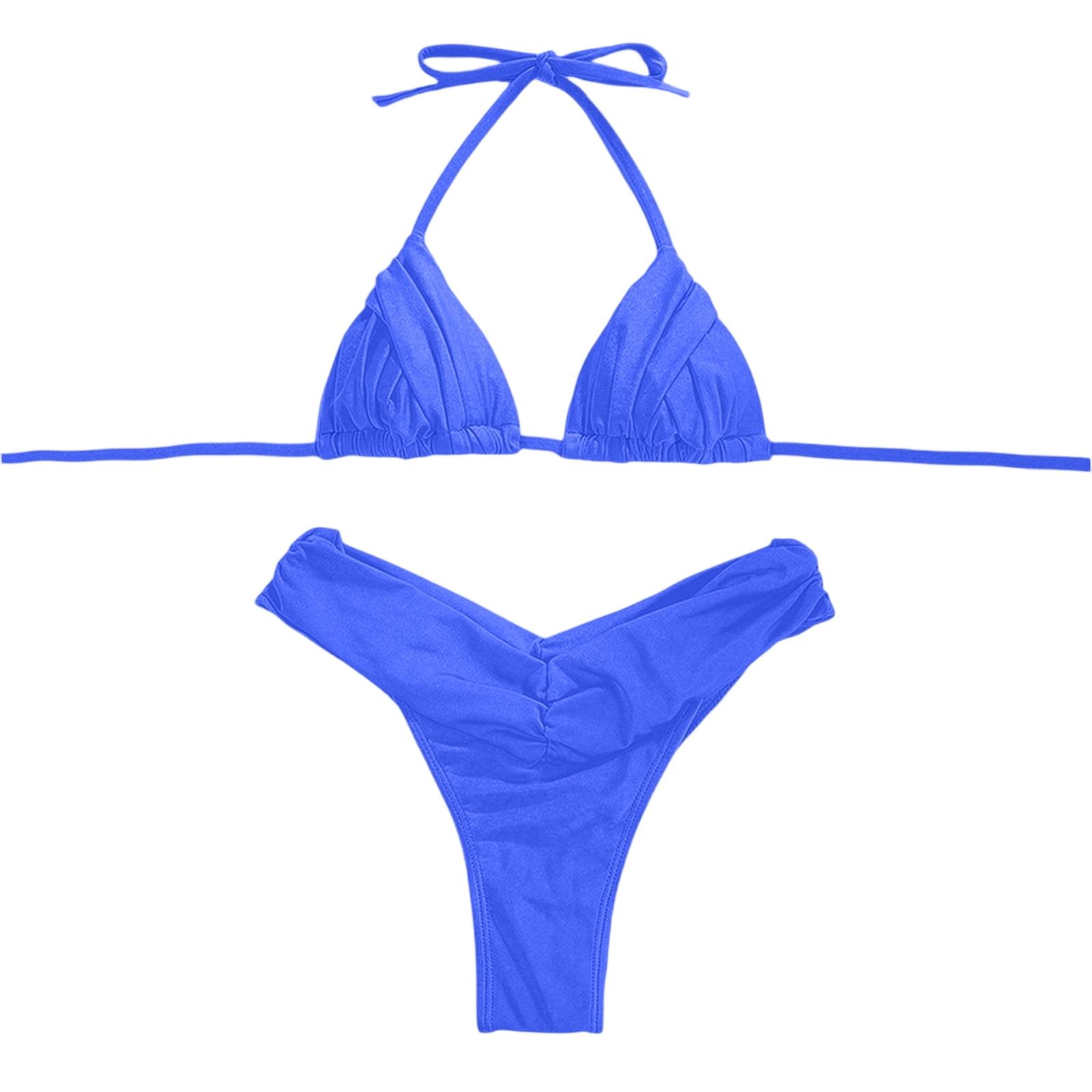 Bikini Sets for Women Sexy Halter Triangle String Bikini Cheeky V Cut — free download