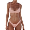 thumbnail image 1 of Bikini Sets for Women Spaghetti Strap Swim Bra with High Waist Thong High Waisted Bikini Sets for Women, 1 of 3