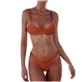 thumbnail image 1 of Bikini Top Women Push Up Padded Bra Bandage Bikini Skirt Suit Set for Women Light Board Shorts Underwire Swimsuits for plus Size Long Torso Swimsuits Two Piece Womens Swimming Suits with Skir Orange M, 1 of 5