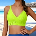 thumbnail image 1 of Bikini Top for Women Padded Cross Front V Neck Padded Bathing Suit Top Supportive Wide Straps Swimwear Top for Swimming Surfing, 1 of 5