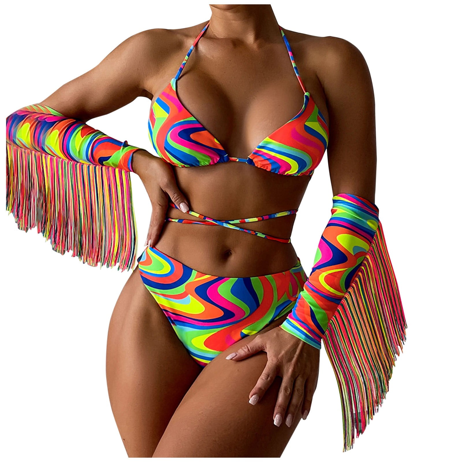 striped swim top