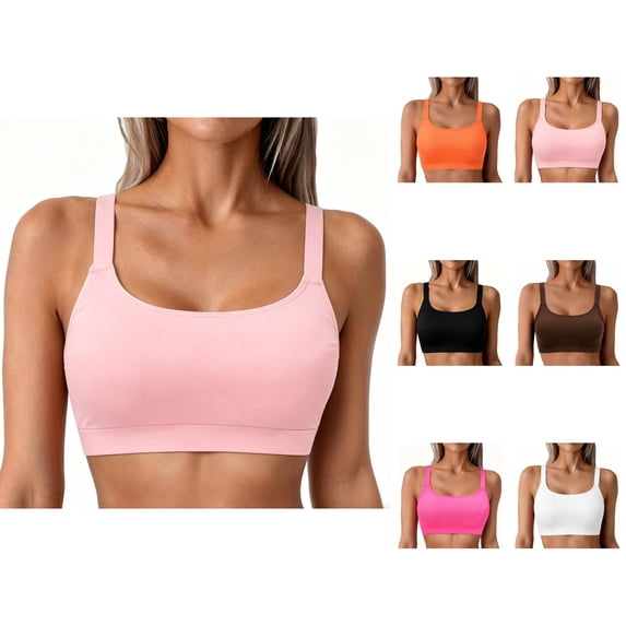 Bikini Tops for Women Adjustable Strap Full Coverage Square Neck Swimsuit Top Bathing Suit Tops