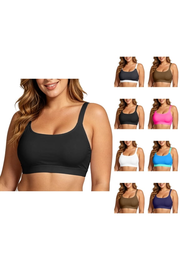 Bikini Tops for Women Color Block Adjustable Strap Plus Size Swimsuit Top Bathing Suit Tops