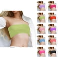 thumbnail image 1 of Bikini Tops for Women Ribbed Strapless Bandeau Tube Swimsuit Top Bathing Suit Tops, 1 of 5