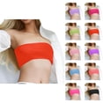 thumbnail image 1 of Bikini Tops for Women Ribbed Strapless Bandeau Tube Swimsuit Top Bathing Suit Tops, 1 of 5