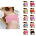thumbnail image 1 of Bikini Tops for Women Ribbed Strapless Bandeau Tube Swimsuit Top Bathing Suit Tops, 1 of 5