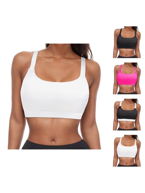 Bikini Tops for Women Scoop Neck Push Up Swim Bra with Removable Pads Bathing Suits Top Swimwear