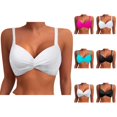 thumbnail image 1 of Bikini Tops for Women Twist Front Push Up Underwire Padded Bra Swimsuit Top Bathing Suit Tops, 1 of 5