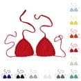 thumbnail image 1 of Bikini Tops for Women X Back Self Tie Supportive Bathing Suit Top Athletic Swimwear Top No Bottom, 1 of 4