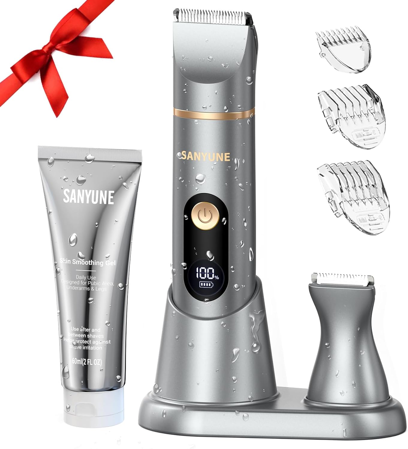 Bikini Trimmer For Women, Includes 2 Oz Skin Smoothing Shaving Gel 2In