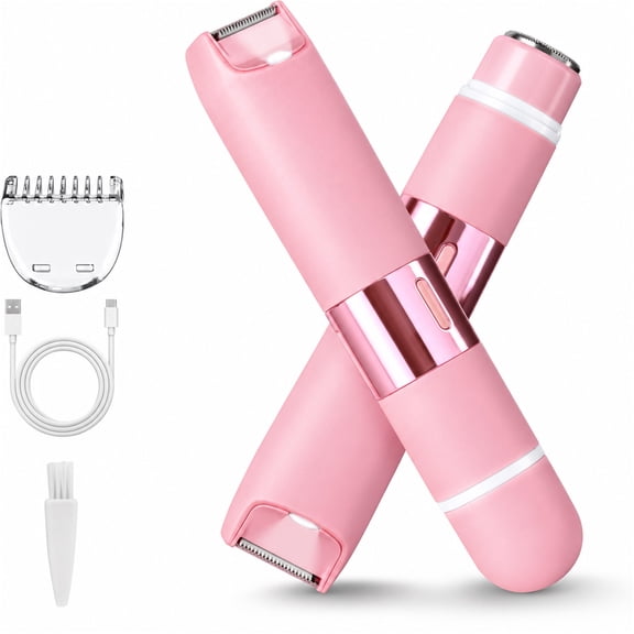 Bikini Trimmer, OBACRE IPX7 Waterproof 2-in-1 Electric Shaver for Women