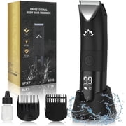 Obacre Trimmer for Men - Electric Body Hair Trimmer with Light, IPX7 Waterproof Electric Razor for Balls/Pubic/Groin/Legs/Chest Hair Removal, Lightweight with LED Display, Gifts for Him Dad