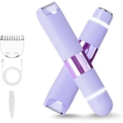2-in-1 Bikini Trimmer, OBACRE IPX7 Waterproof Rechargeable Shaver for Women
