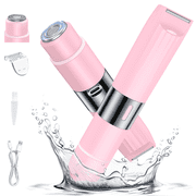 Electric Razor for Women, 2 in 1 Electric Shaver, Dual Head Bikini Trimmer for Women IPX7 Waterproof Wet and Dry Use Body Hair Shaver and Facial Hair Remover for Bikini Leg Arm Body Underarm Face