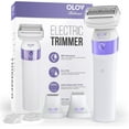 thumbnail image 1 of OLOV Bikini Trimmer for Women - IPX7 Waterproof Wet/Dry Electric Razors for Silk Skin, 3 Interchangeable Heads for Bikini, Legs, Underarms & Pubic Hair, Facial Hair Shaver for Women, Purple, 1 of 9