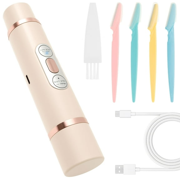 Bikini Trimmer for Women - Painless Electric Razors for Silk Skin,Cordless Body Shaver for Trip,Replaceable Lady Facial Razor, IPX7 Waterproof&Easy Cleaning, Ceramic Blade, USB Charge Dock Pink
