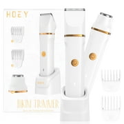 Bikini Trimmer for Women -Painless Electric Razors for Silk Skin,Cordless Wet/Dry Body Shaver for Trip,Replaceable Lady Facial Groomer, IPX7 Waterproof & Easy Cleaning, Ceramic Blade, USB Charge Dock