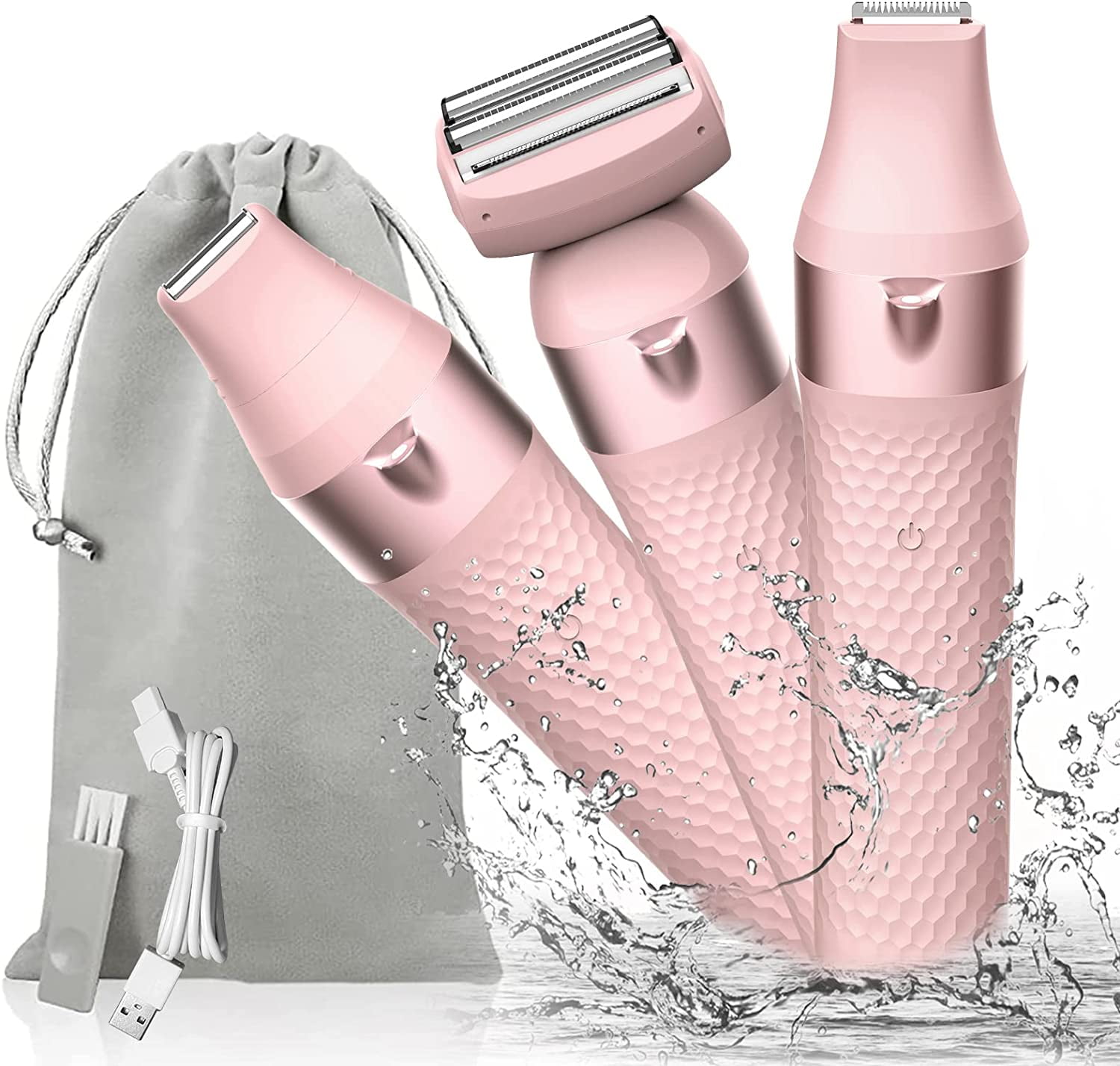 Bikini Trimmer for Women Pubic Hair 3 in 1 Pubic Hair Trimmer Women
