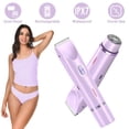 thumbnail image 1 of Bikini Trimmer for Women, Imountek 2 in 1 Dual Head Cordless Body Shaver, IPX7 Waterproof Pubic Hair Razor, Wet&Dry Use for Face & Body, 1 of 12