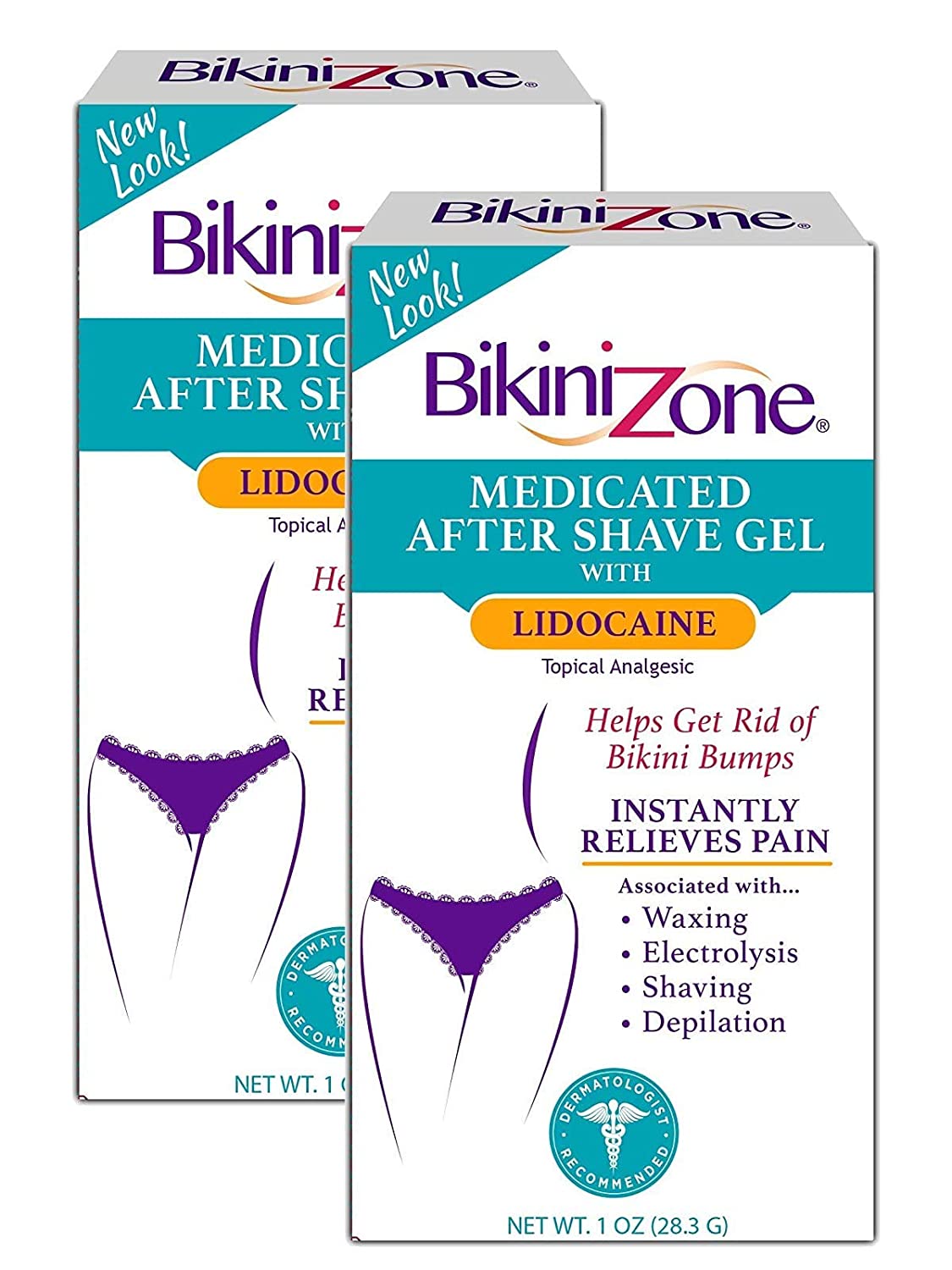 Bikini Zone After Shave Medicated Gel 2 Pack