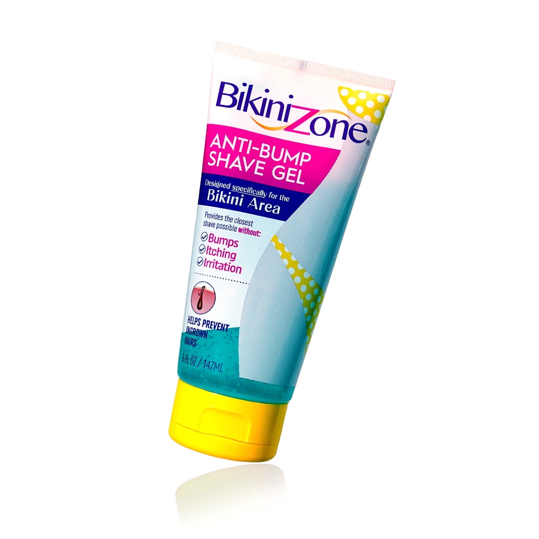 Bikini Zone Anti-Bumps Shave Gel for Women, Razor Burn Treatment 