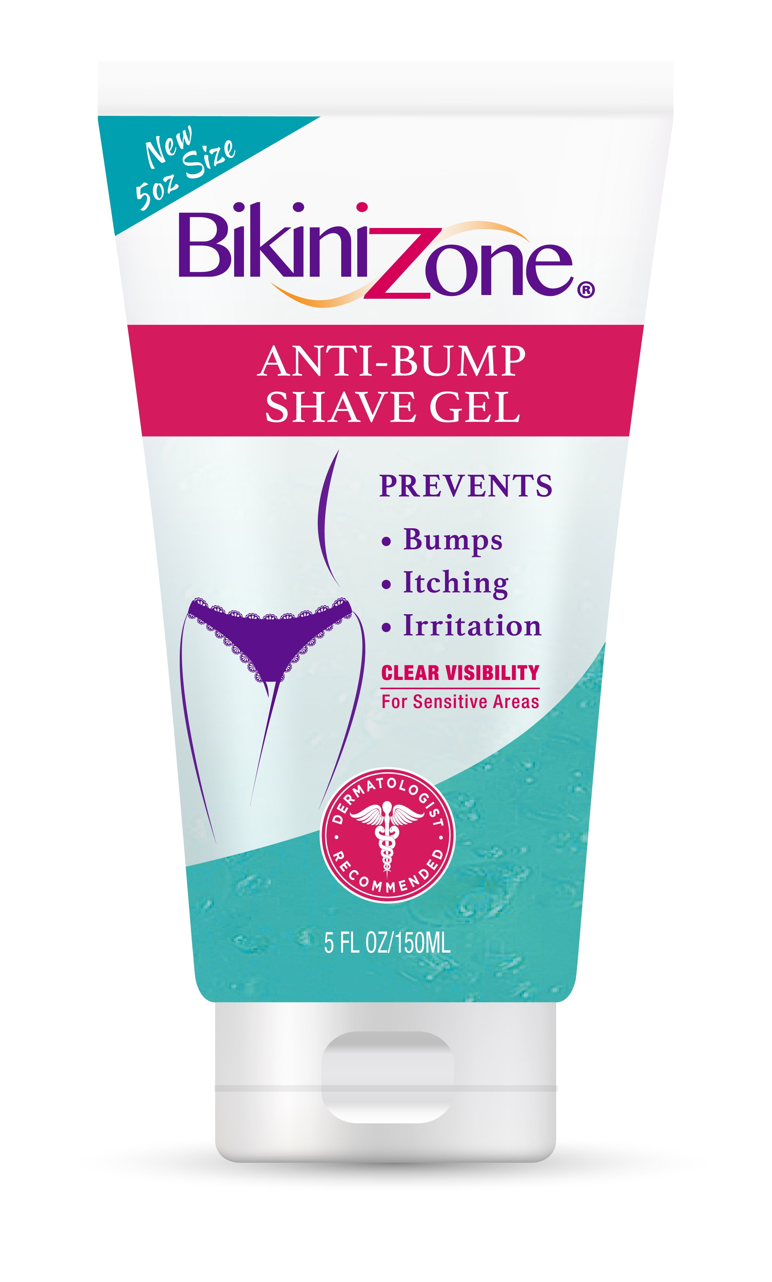 Bikini Zone AntiBumps Shave Gel, Clear Shave Cream for Women, Helps