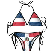 Bikini for Women Swimwear Flag of the Dominican Republic Summer Beachwear
