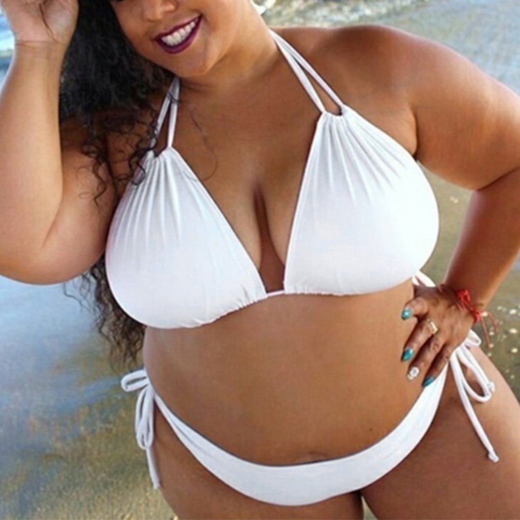 Bikinis For Womens Swimsuits Juniors Swimsuits Womens Solid Push Up Padded Plus Size Bikini Set Swimsuit Bathing Suit Swimwear Walmart