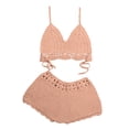 thumbnail image 1 of Bikinis Sets for Women 2 Piece Swimsuit for Women Women's New Fashion Cutout Shell-Style Top Paired with Hand-Woven Bikini Swimwear, 1 of 5