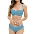 thumbnail image 1 of Bikinis for Women High Waisted Push Up Bikini Top with Built-In-Bra and Seamless Cheeky Swim Bottom, 1 of 8