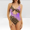 thumbnail image 1 of Bikinis for Women One Piece Leopard Print Strappy Back Swimsuits Plus Size Bathing Suits Tankinis Swimwear, 1 of 6