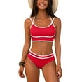 thumbnail image 1 of Bikinis for Women with Extra Lift,High Waisted Push Up Swimsuit Top and Full Coverage Briefs, 1 of 7