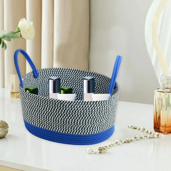 Extra Large Storage Basket-Blanket Basket in Living Room Jumbo Laundry Basket,Baby Toy Basket with Large Handles,Bedroom Pillow Basket Clothes Laundry Hamper 14.96" x 7.87"