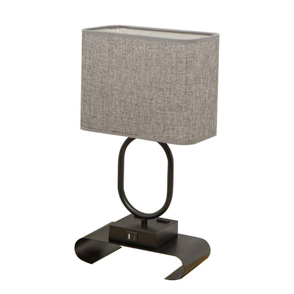 Nightstand Lamps Set of 2 with USB C + 2 AC Sockets Press Lamp - 19.29'' Tall Table Lamp. Lampshade. Modern Bedside Lamp for Living Room, Bedroom, Office