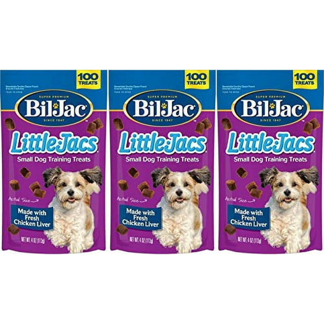 BilJac 3 Pack of Little Jacs Small Dog Training Treats, 4 Ounces Each