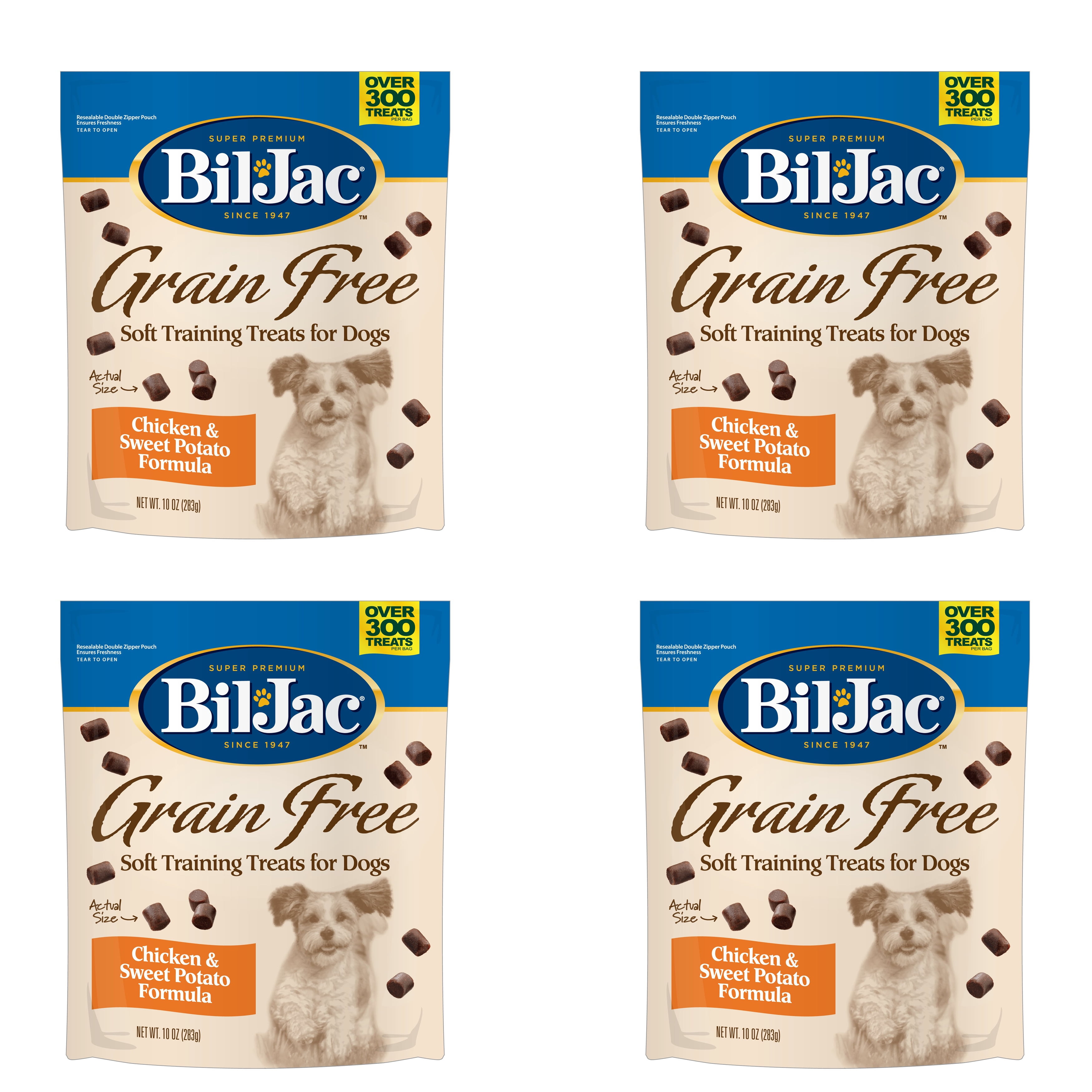 BilJac Grain Free Soft Chicken Training Treat 4 Pack