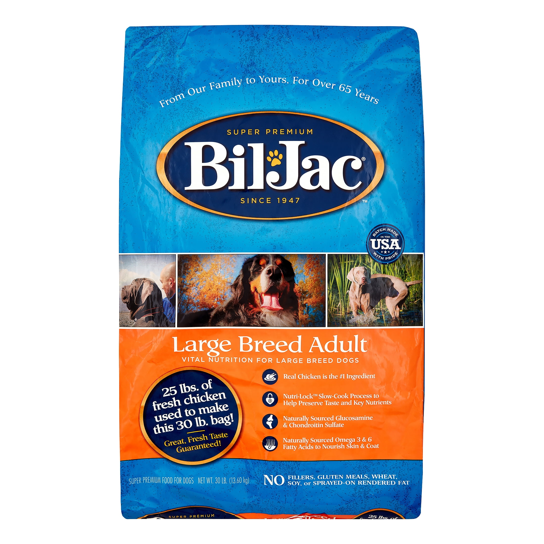 Bil Jac Large Breed Chicken Adult Dry Dog Food, 30 Lb
